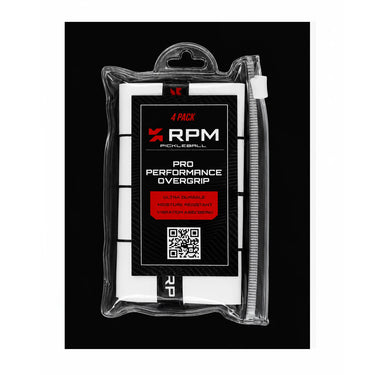 RPM Pro Performance Dry Overgrip with a dry, non-slip polyurethane surface for superior moisture control, comfort, and long-lasting performance. Buy at Pickleball Corner Singapore.