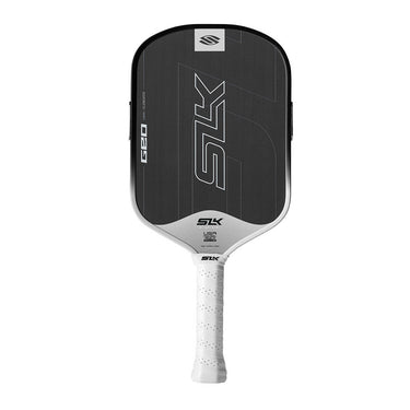 Selkirk SLK Geo White Elongated 14mm paddle with T700 carbon fiber face and Rev-Pro honeycomb core for spin, reach, and control. Buy now at Pickleball Corner Singapore