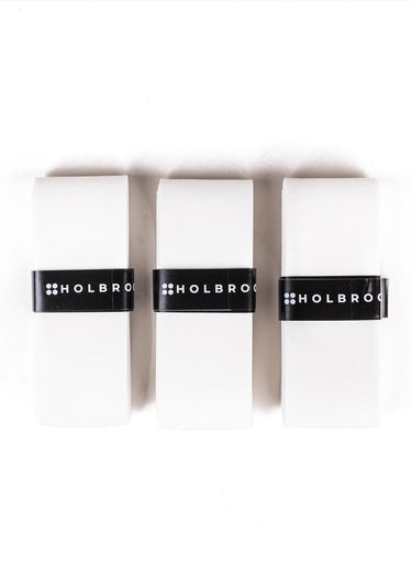 Holbrook Comfort Tour Overgrips – 3 Pack in white. Buy now at Pickleball Corner Singapore.